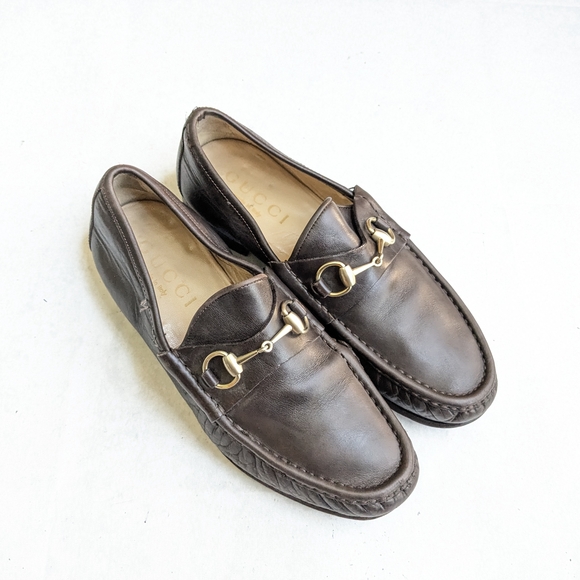 Gucci Horsebit Loafers Brown Leather Men 9.5 D